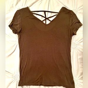 SO brand dark green top